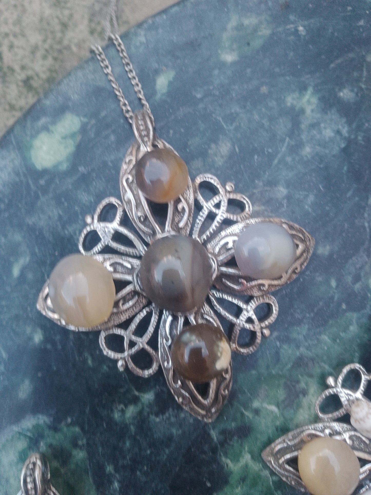 Medieval and Mermaid pendants.