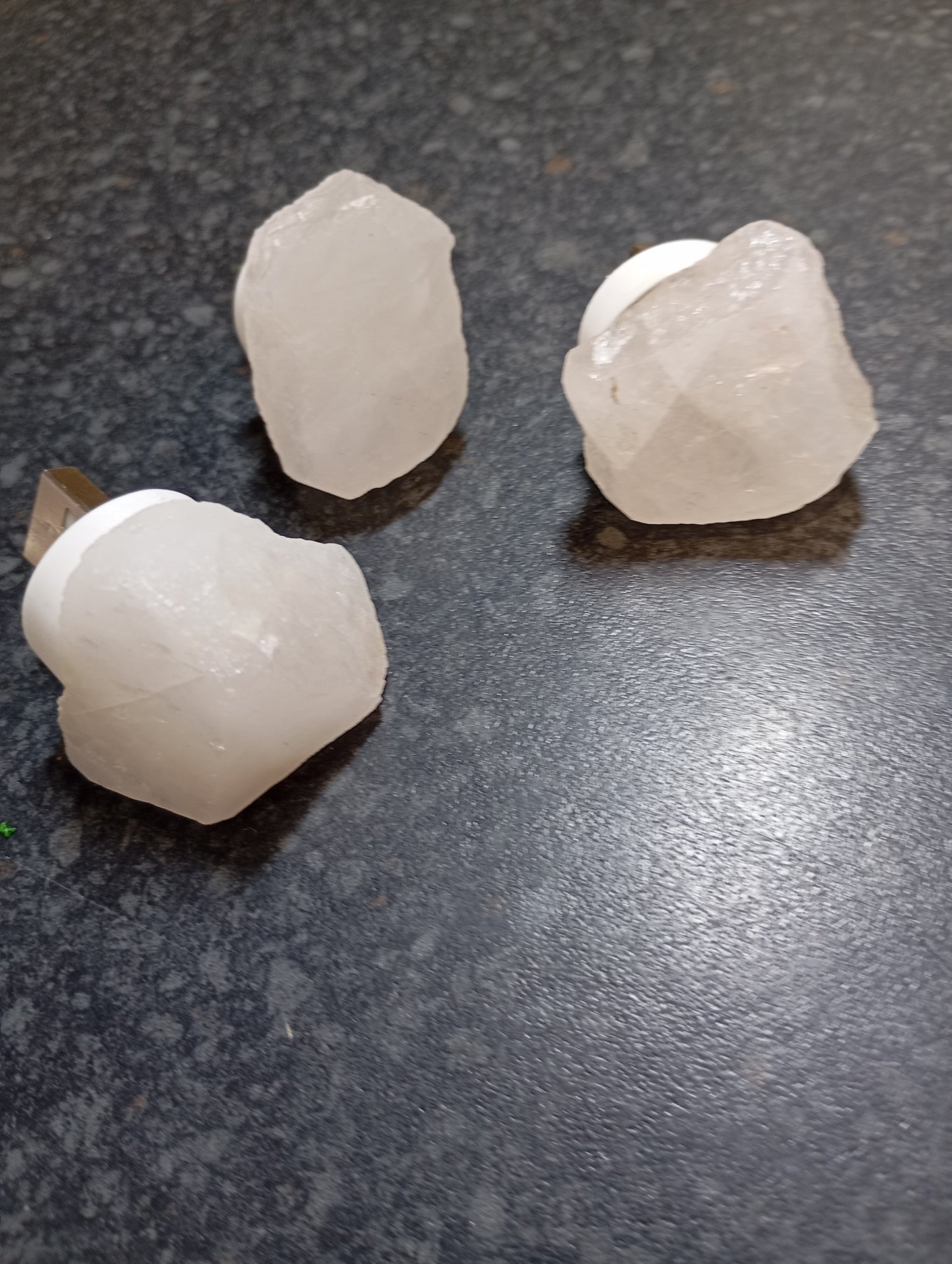 Clear quartz USB night lights.