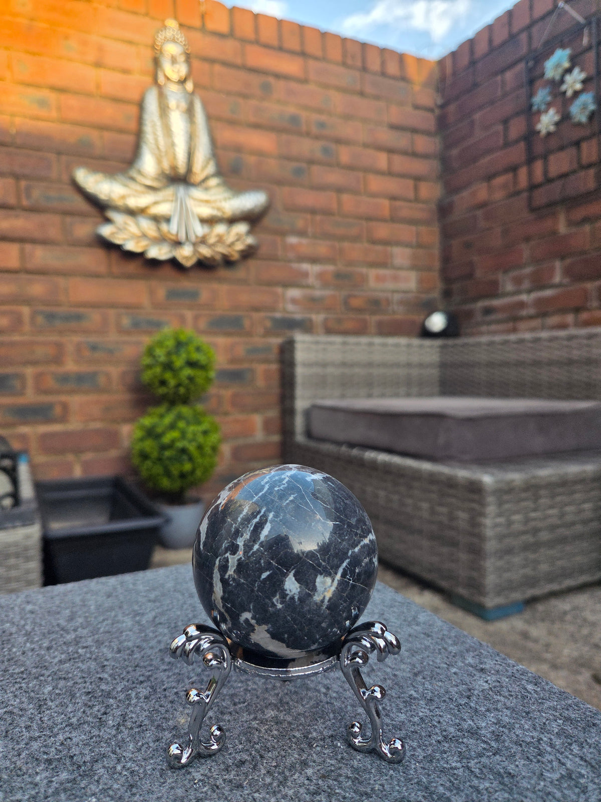 Zebra jasper sphere