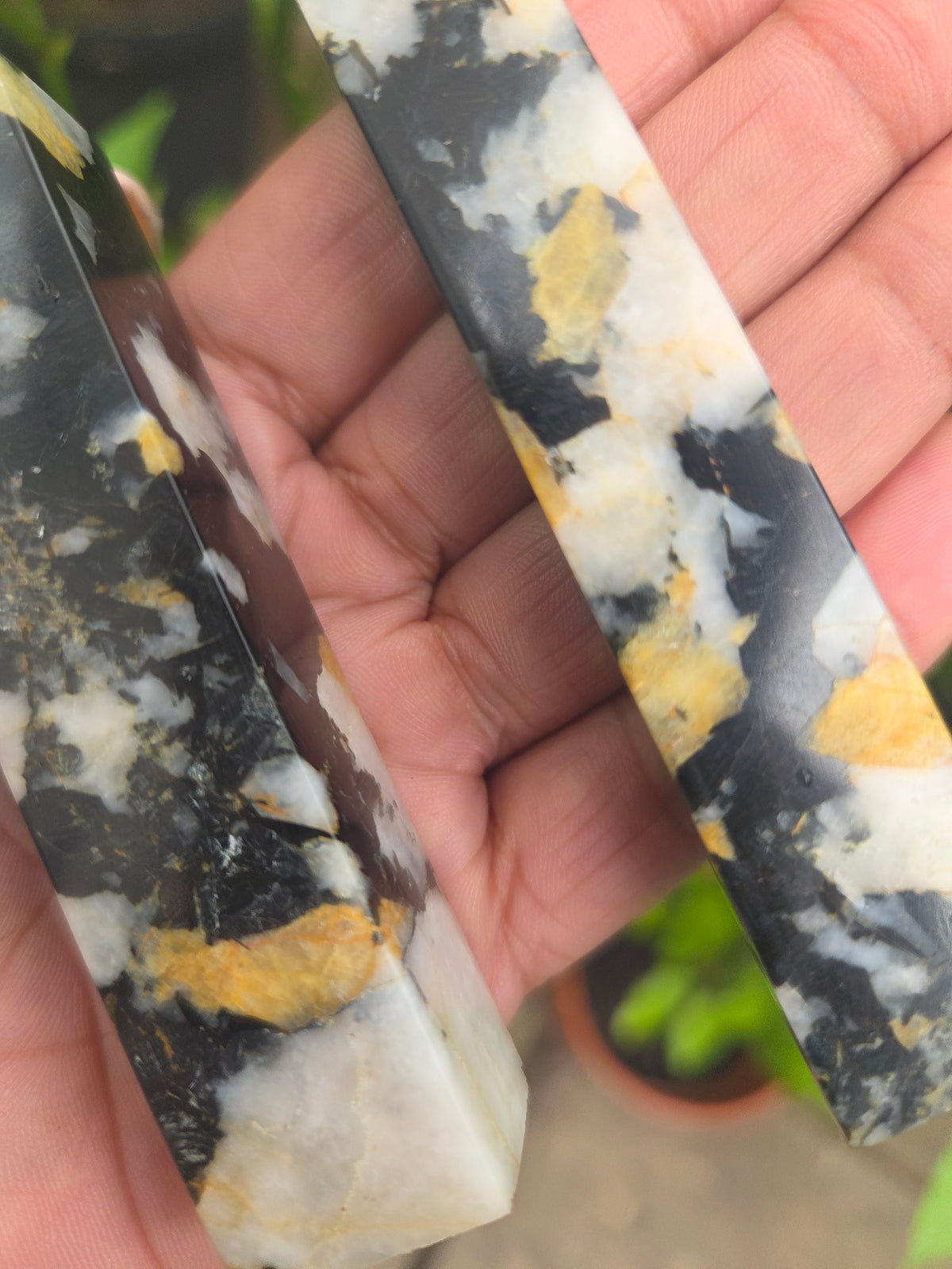 Yellow ,black tourmaline and quartz towers.