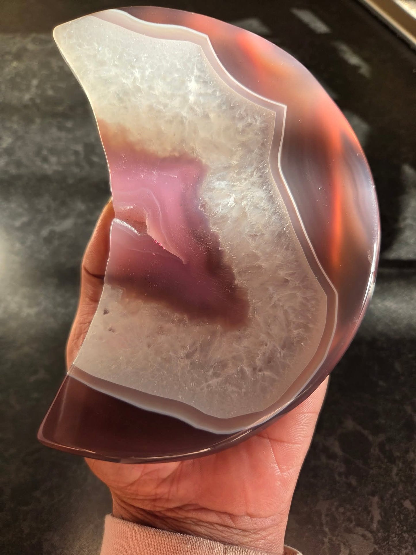 Agate Crescent moon π