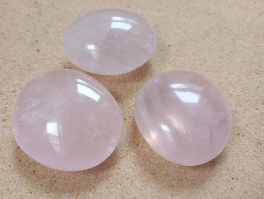 Rose quartz Palm stones