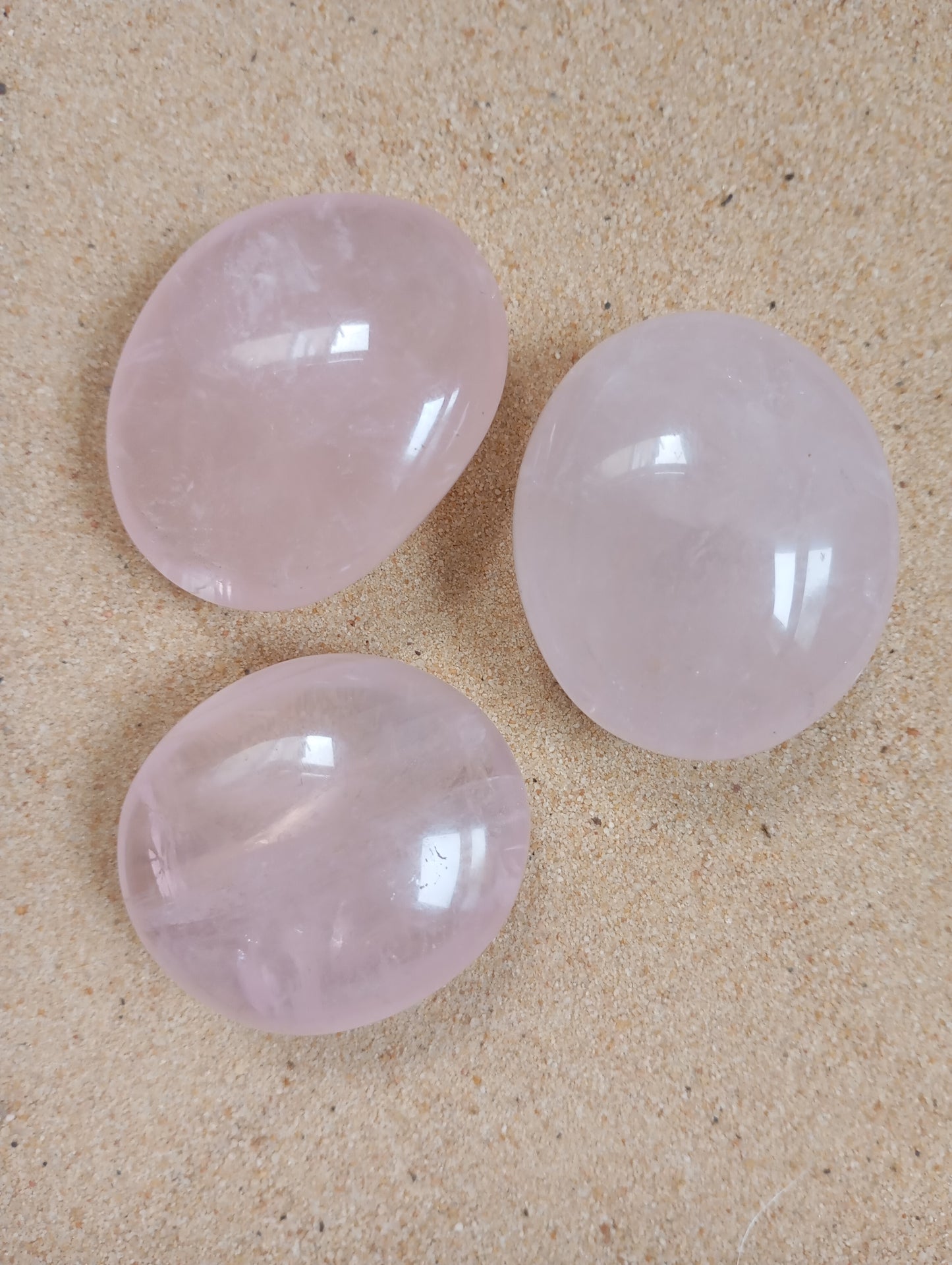 Rose quartz Palm stones