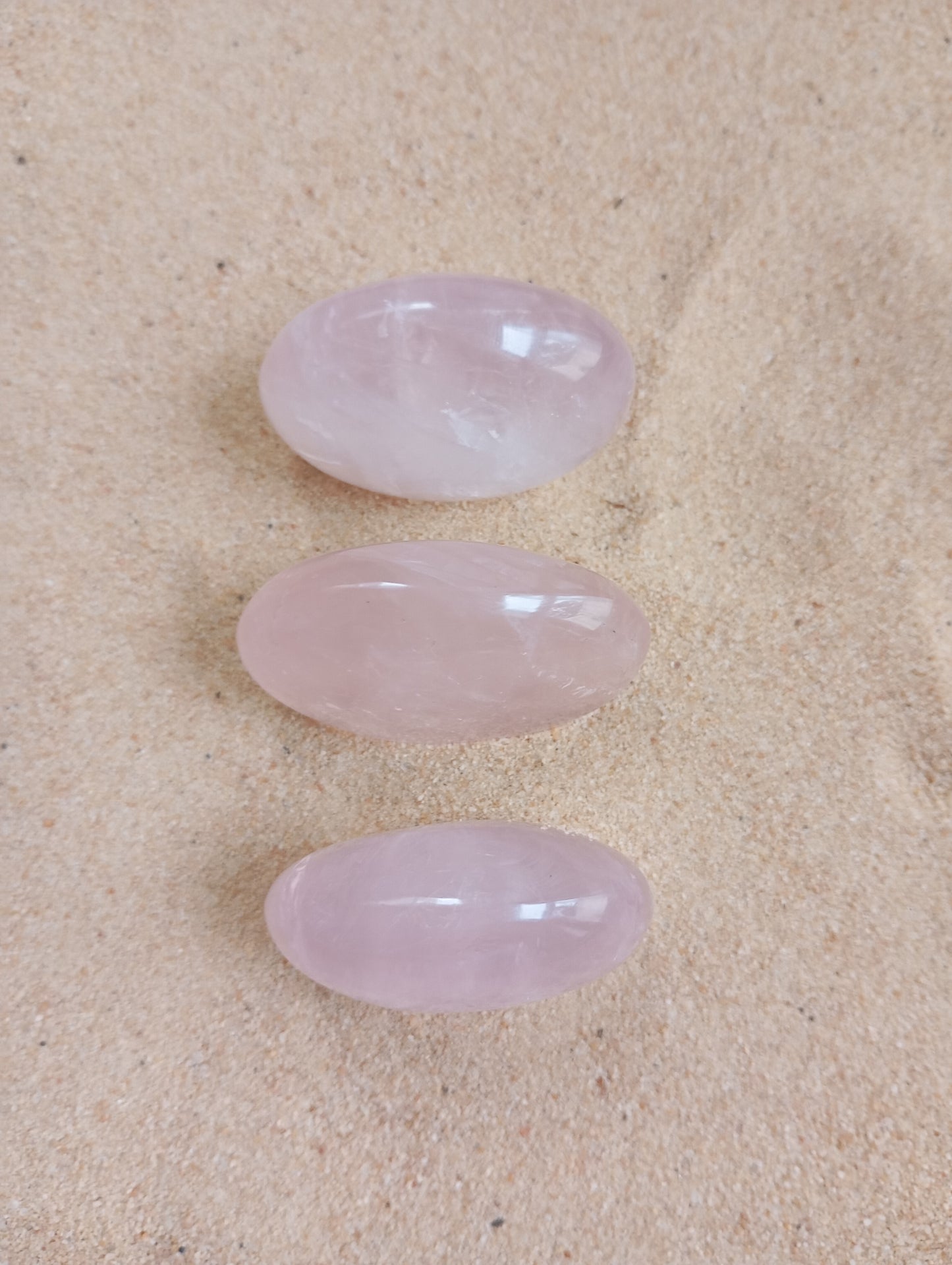 Rose quartz Palm stones