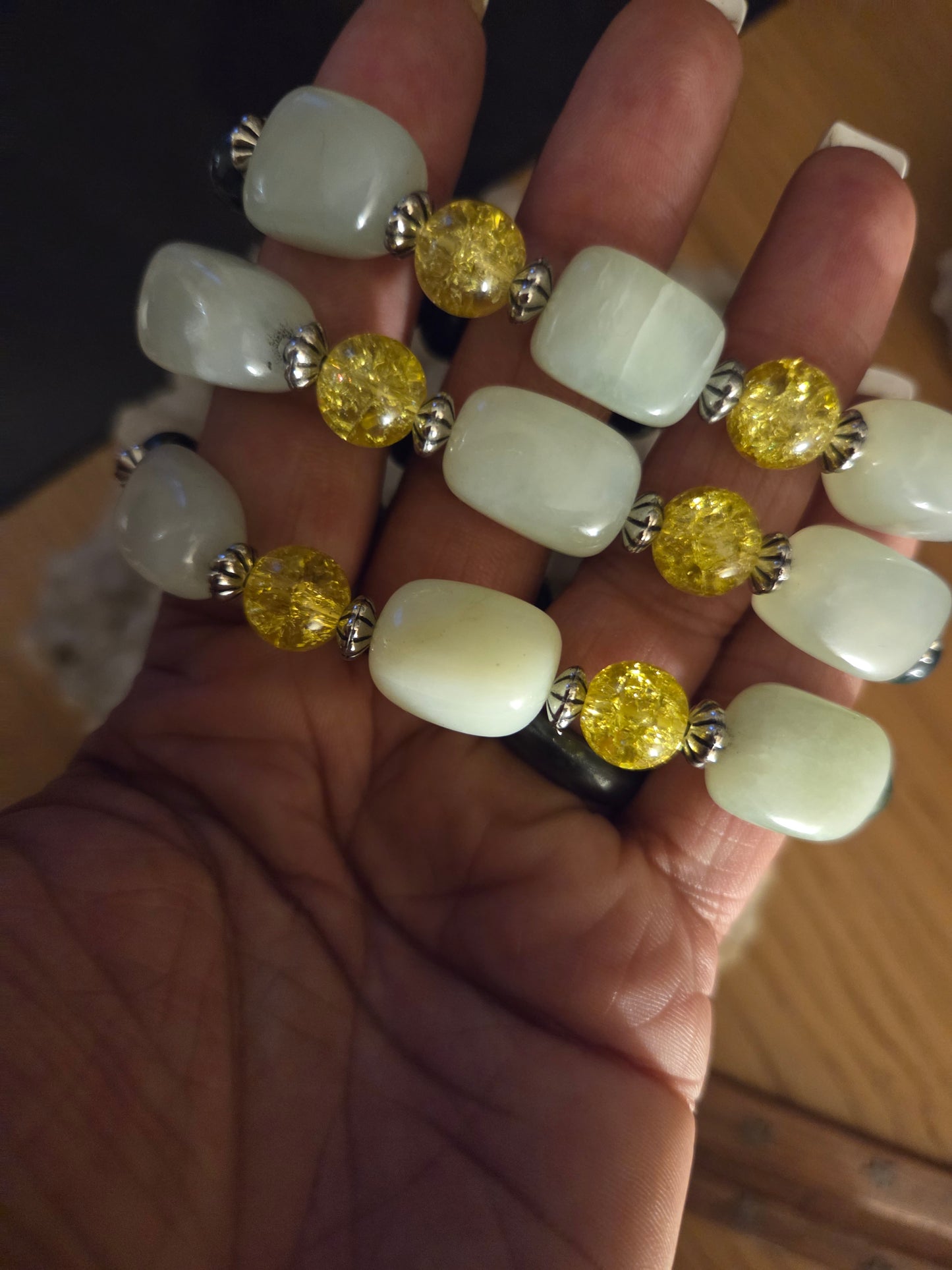 Green aventurine and Moss Agate bracelets