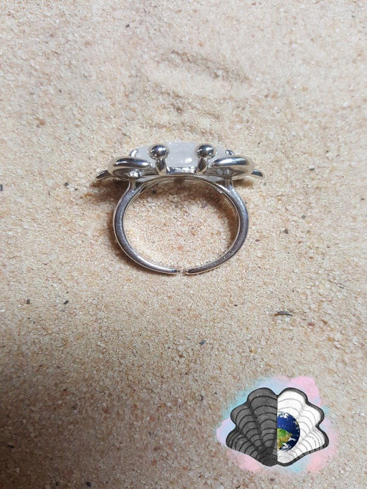 Clear Quartz Crab Ring