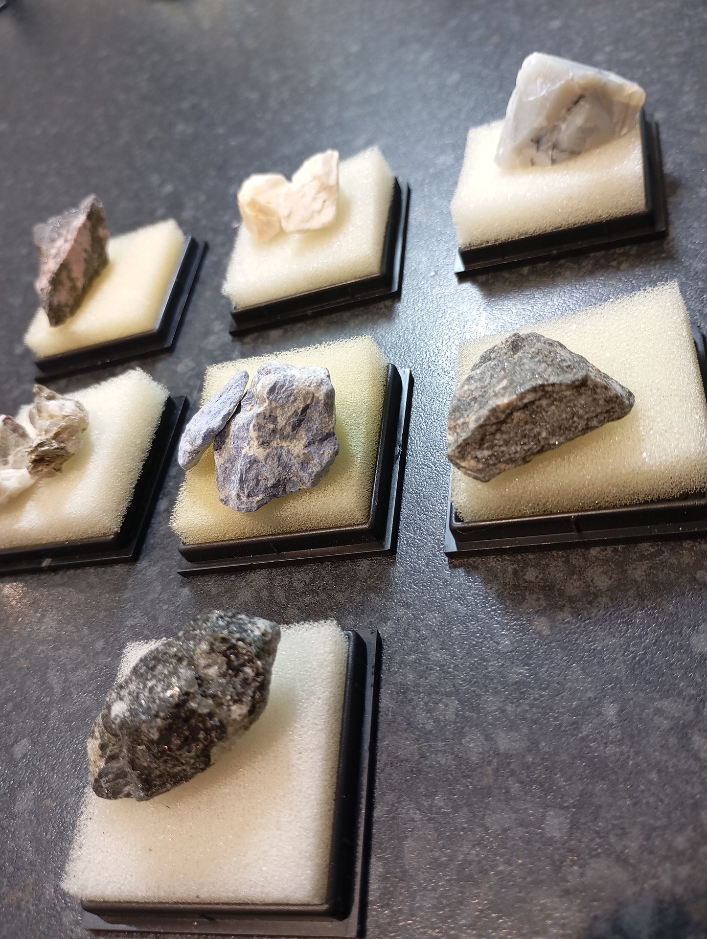7 crystal specimens
