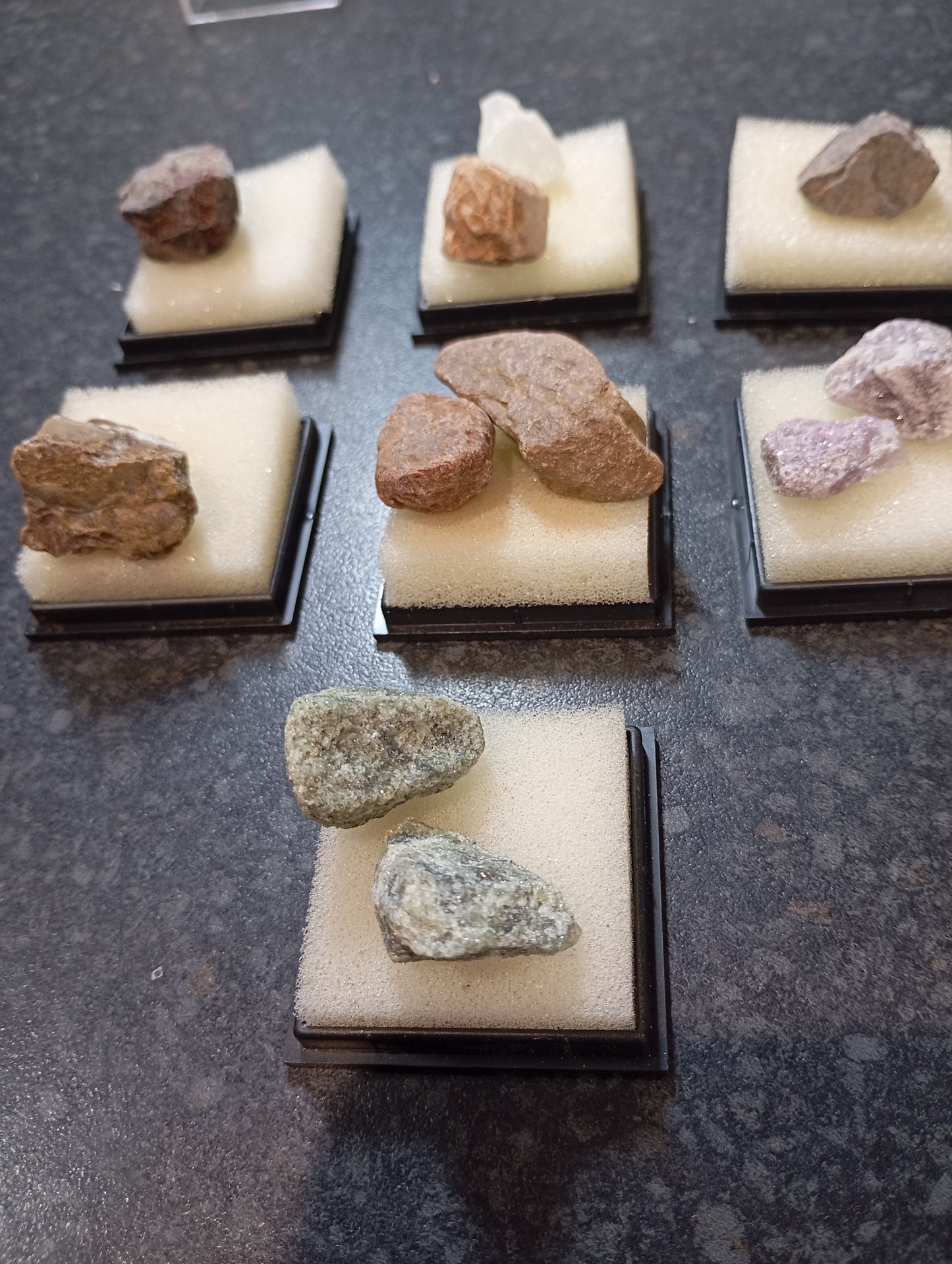 7 crystal specimens