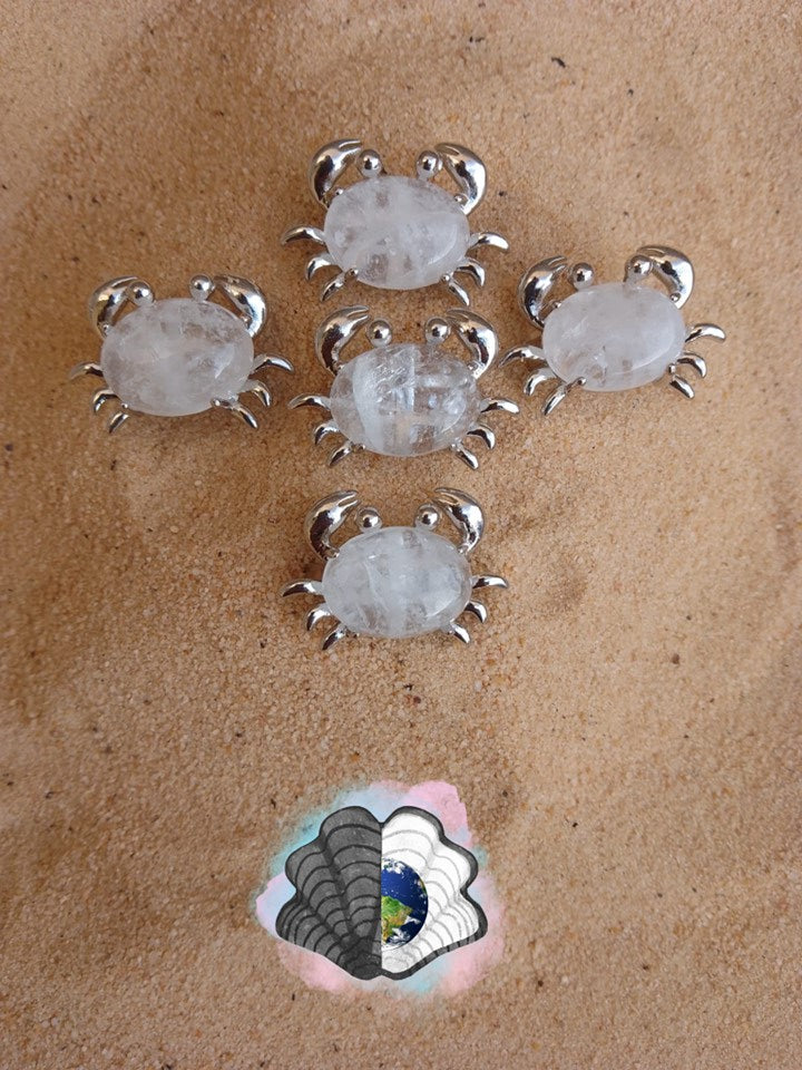 Clear Quartz Crab Ring