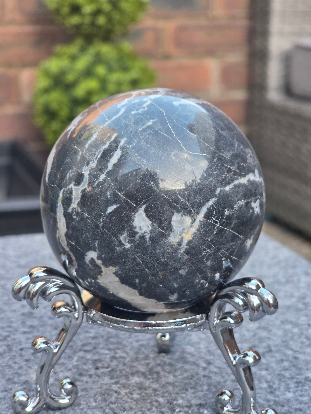 Zebra jasper sphere