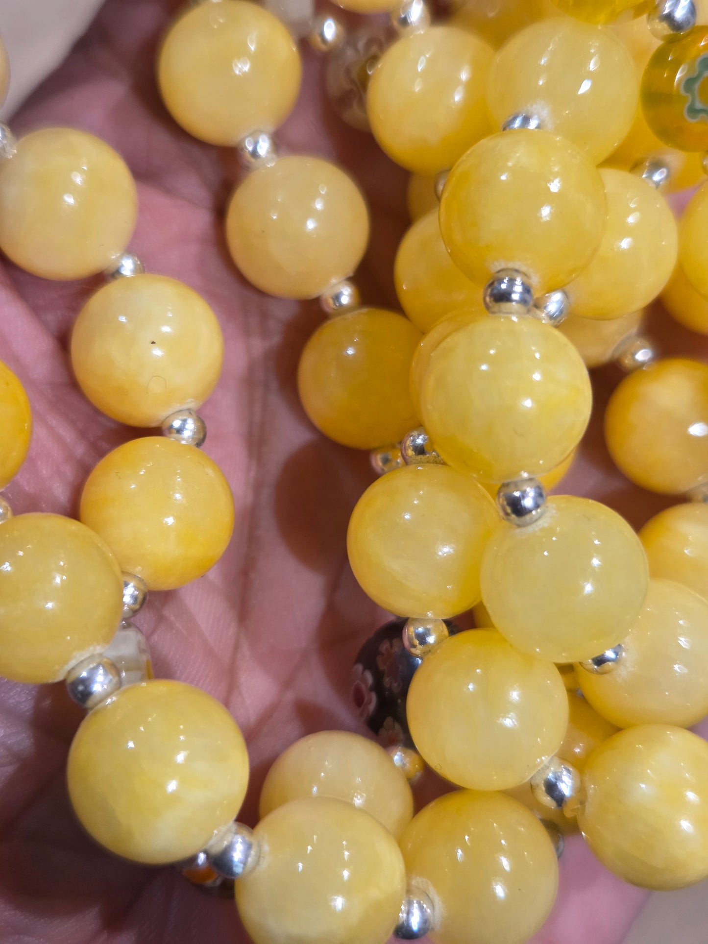 Yellow jade bracelet