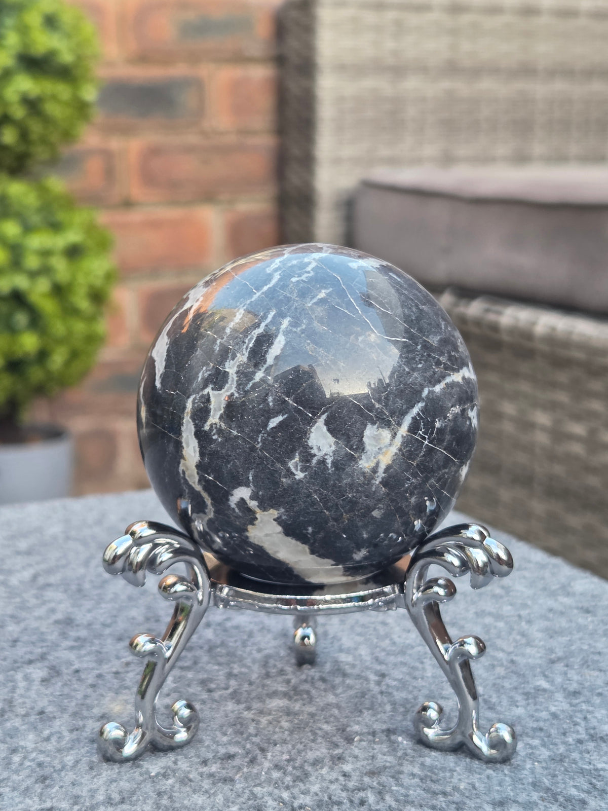 Zebra jasper sphere