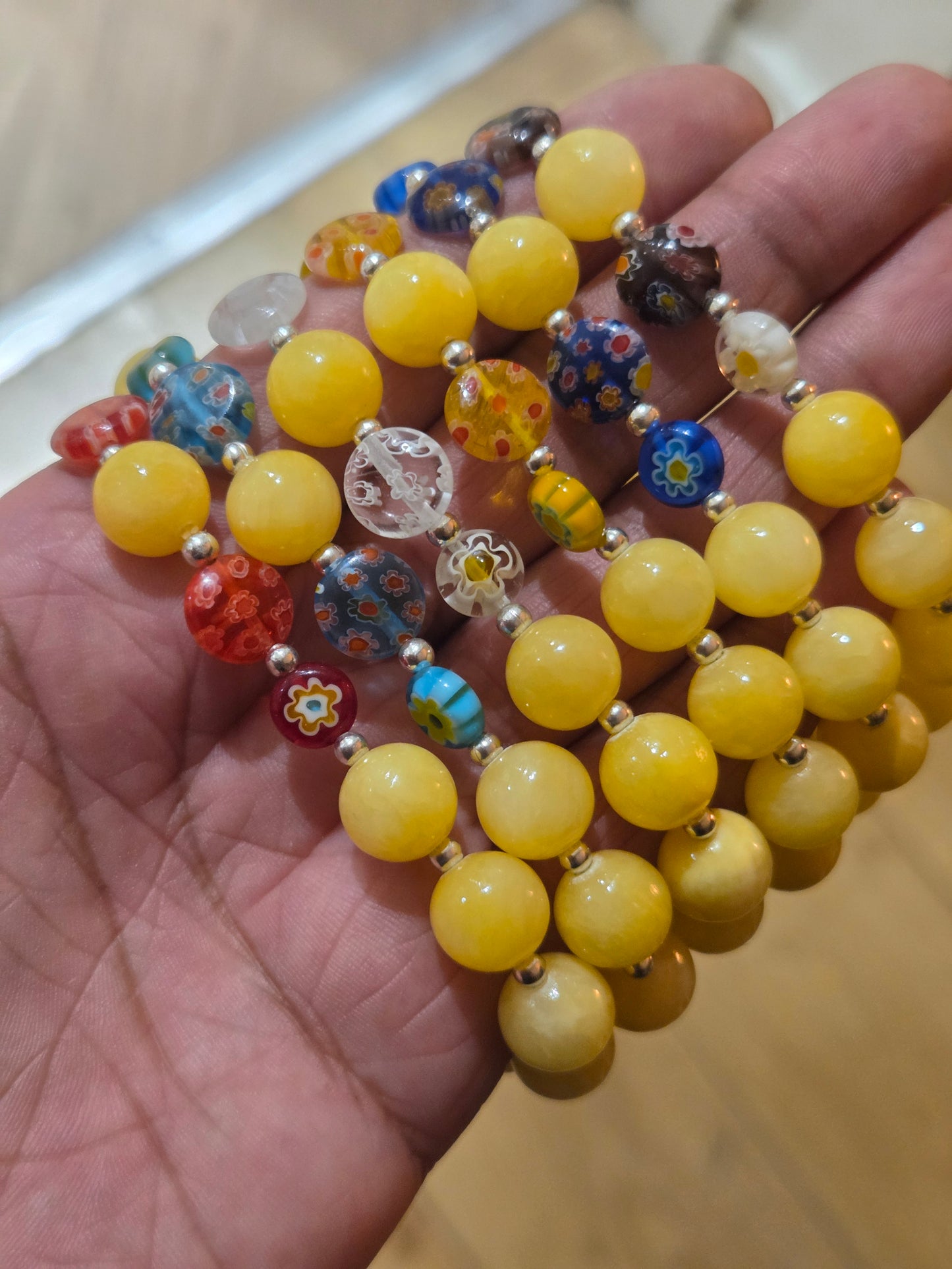Yellow jade bracelet
