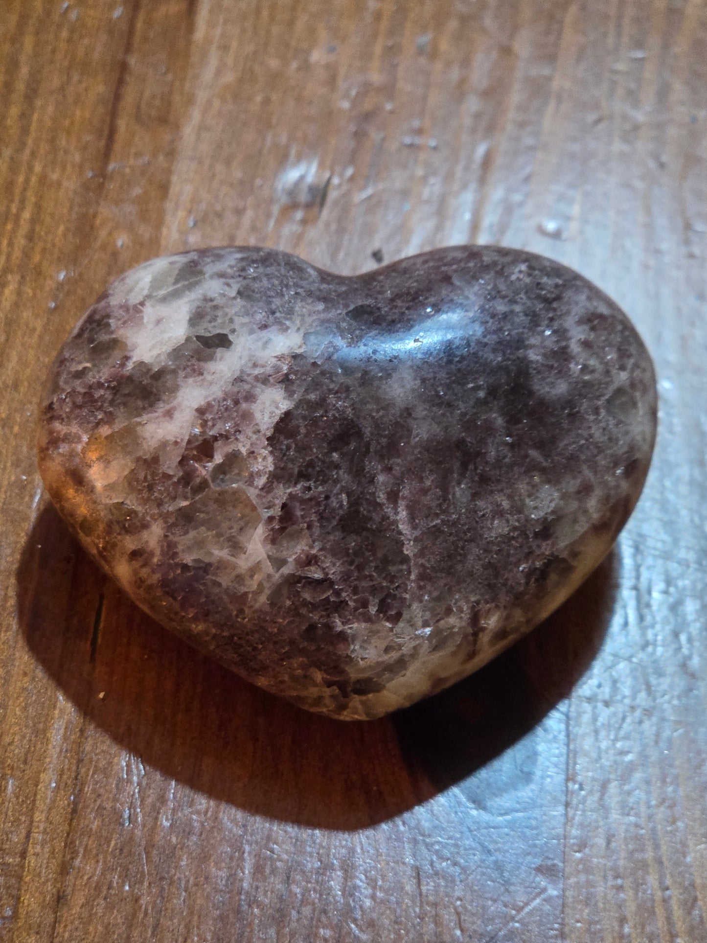 Lepidolite heart