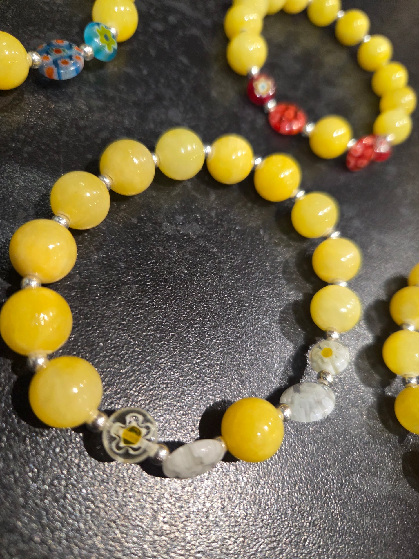 Yellow jade bracelet