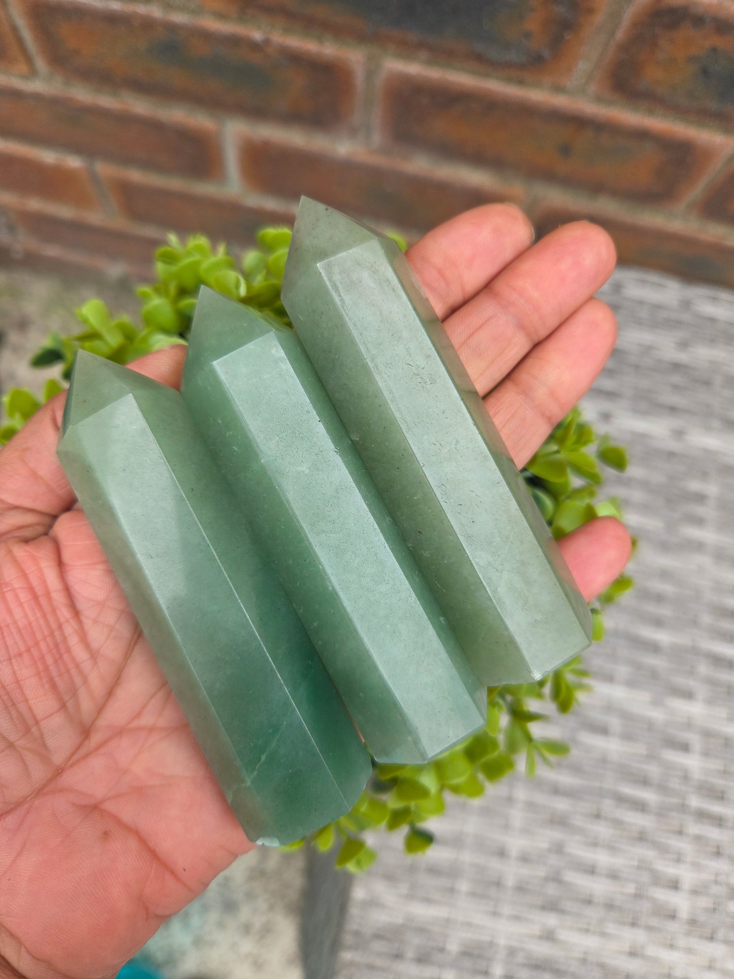 Green aventurine tower
