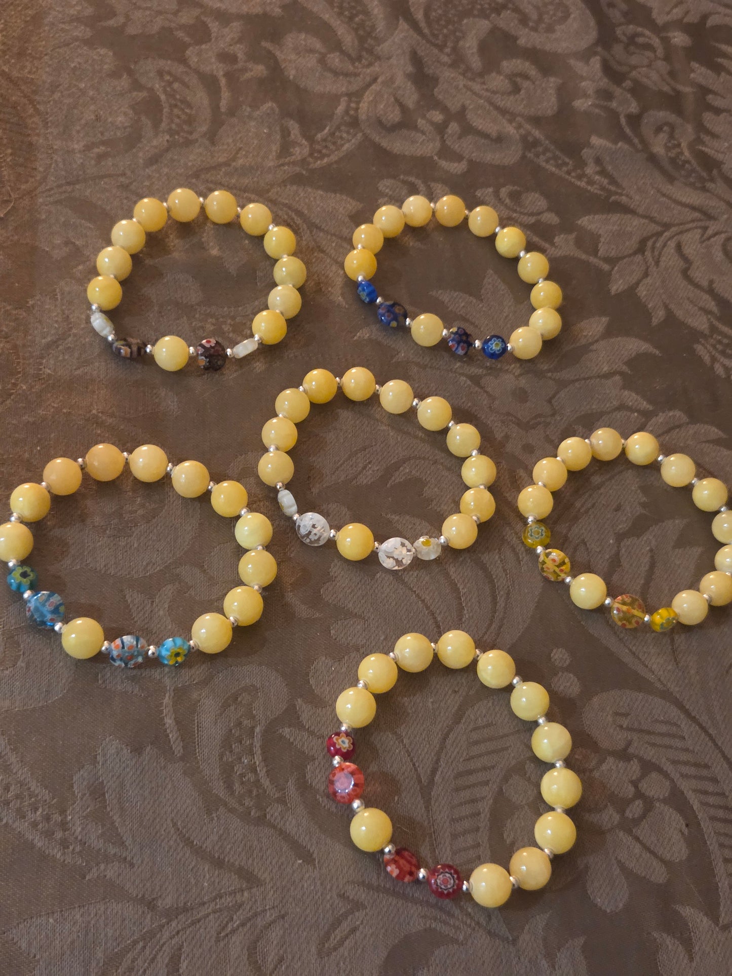 Yellow jade bracelet