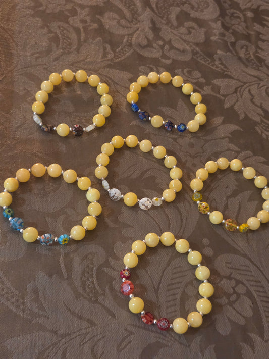 Yellow jade bracelet