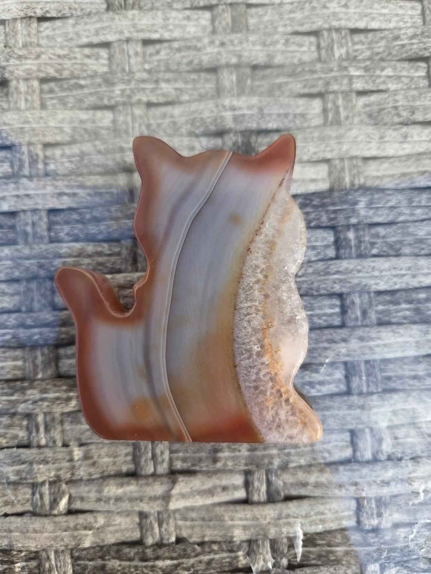Agate free standing cat