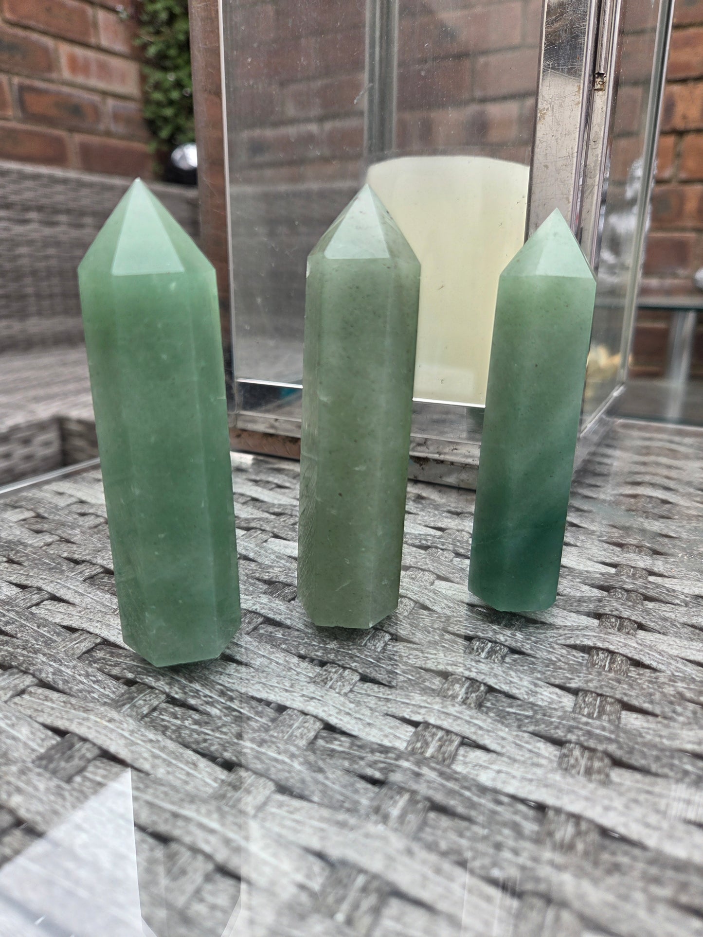Green aventurine tower