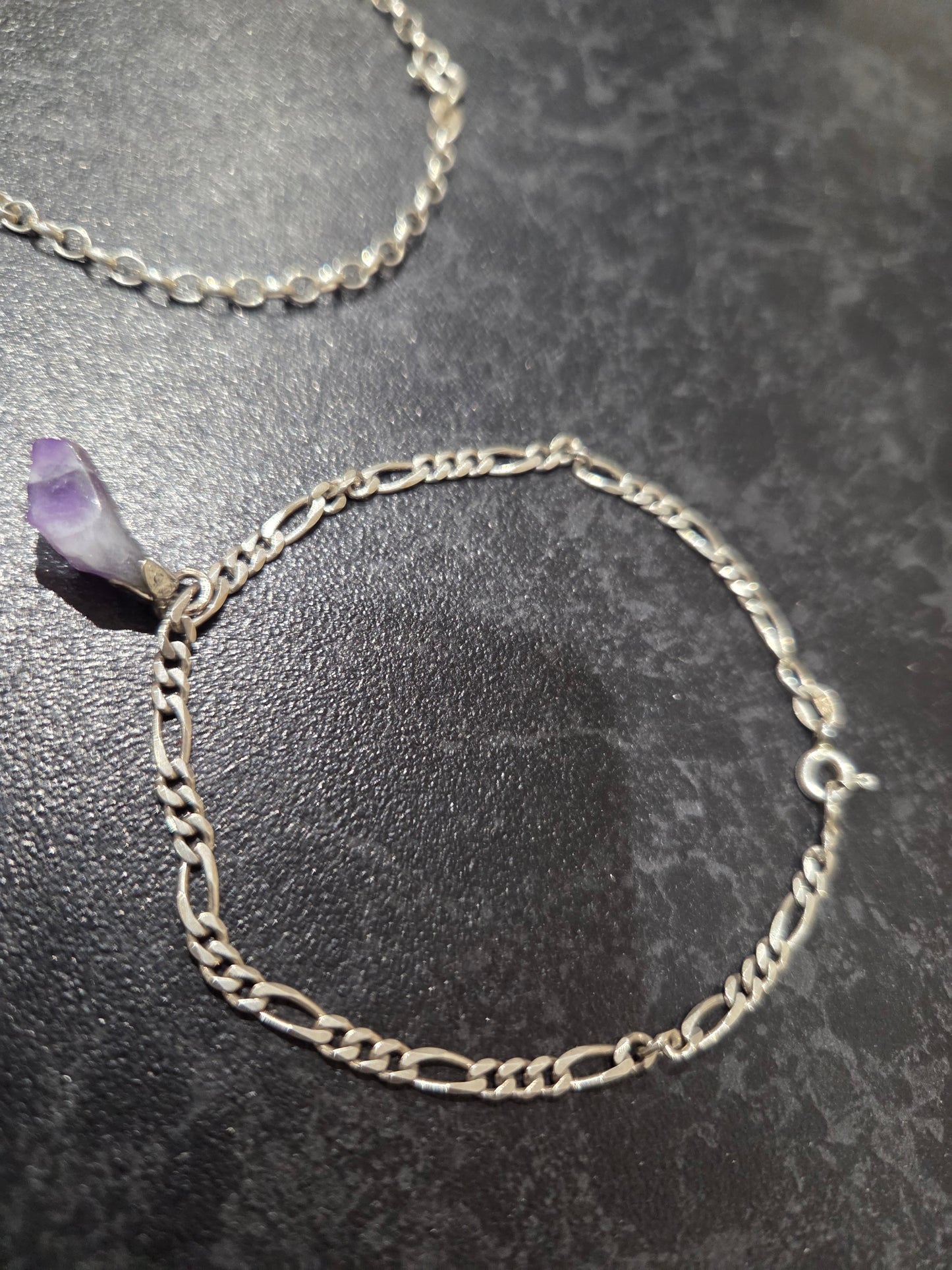 925 Bracelet with Amethyst charm.