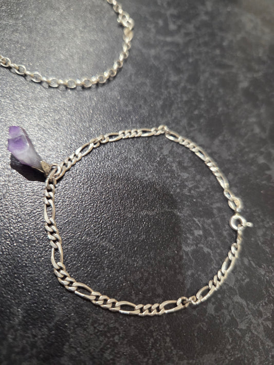 925 Bracelet with Amethyst charm.