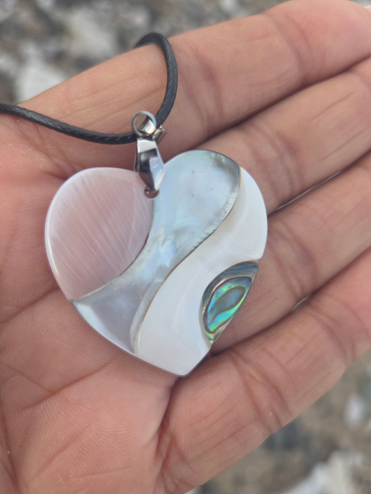 Shell heart necklaces